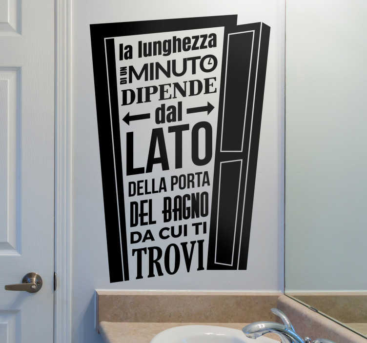 Adesivo Porta Bagno WC, Decorazione Divertente In PVC Opaco, Facile Da Attaccare E Togliere