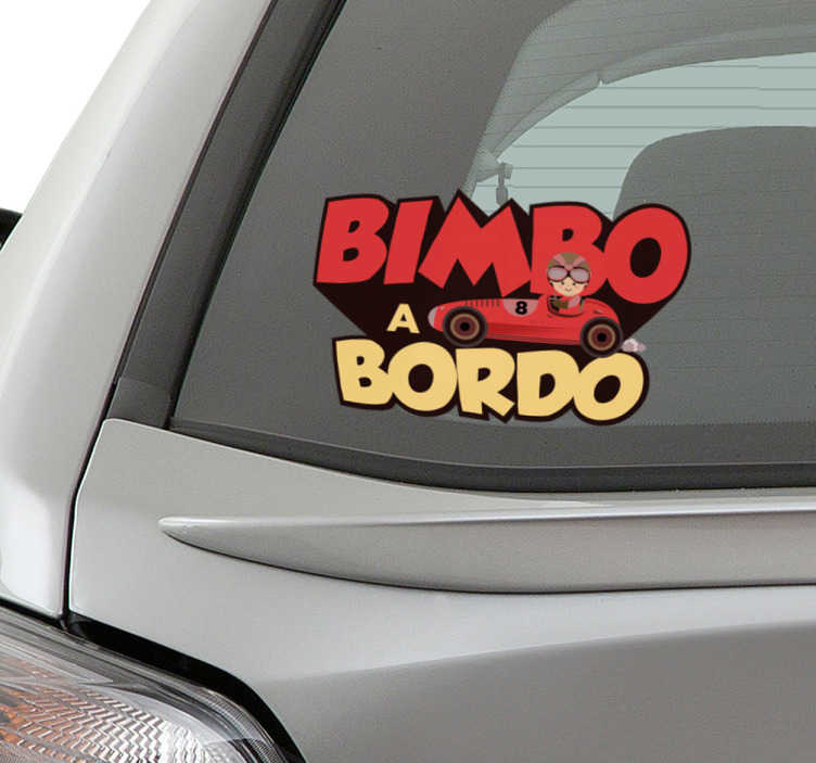 ADESIVO STICKERS DECAL AUTO " BIMBO a BORDO " BIMBA BABY ON BOARD adesivo rock 