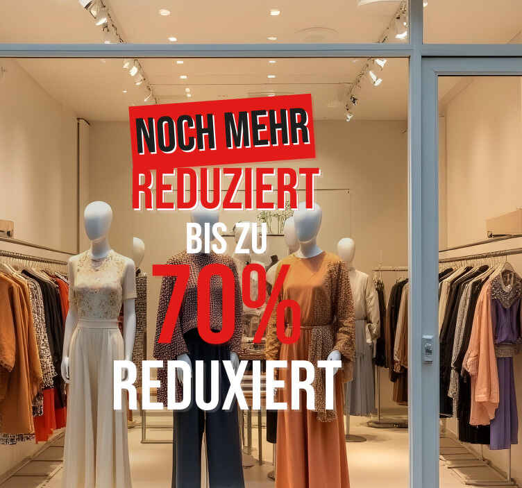 Rabatt Aufkleber noch mehr reduziert - TenStickers
