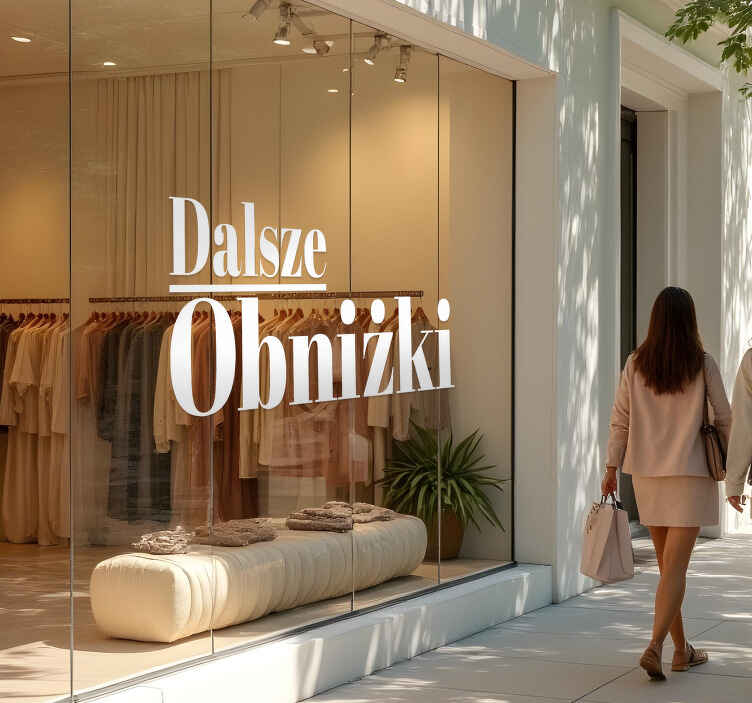 Naklejka wyprzedaż dalsze obniżki - TenStickers