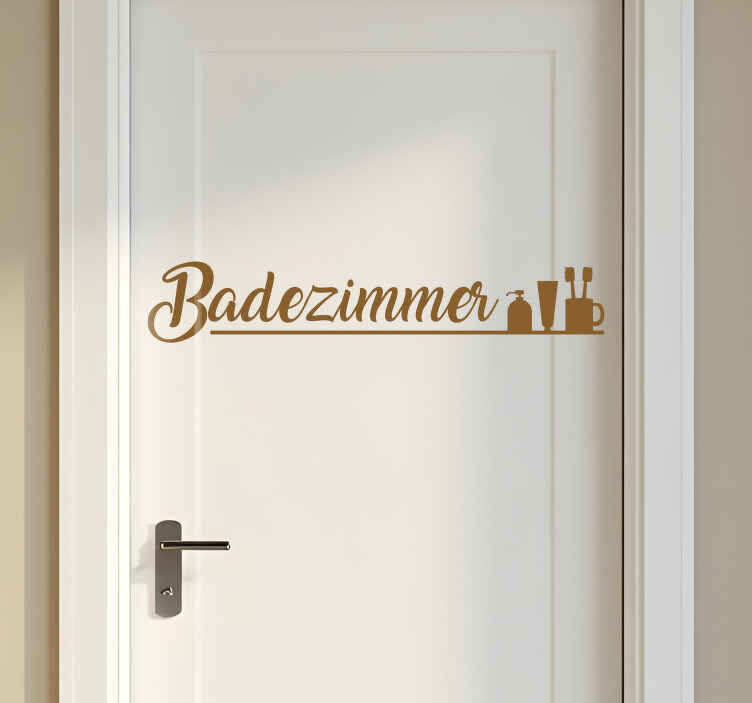 Wandtattoo Badezimmer badezimmertext - TenStickers