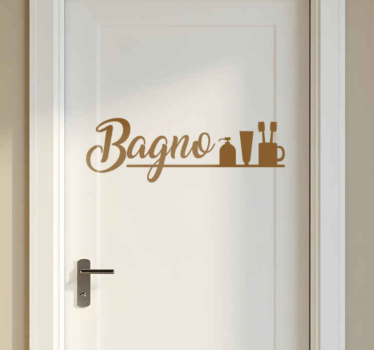 Adesivo bagno scritta del bagno - TenStickers