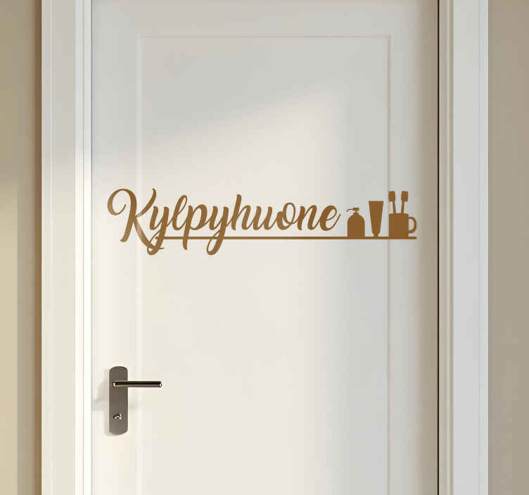 Kylpyhuoneteksti kylpyhuone tarra - Tenstickers