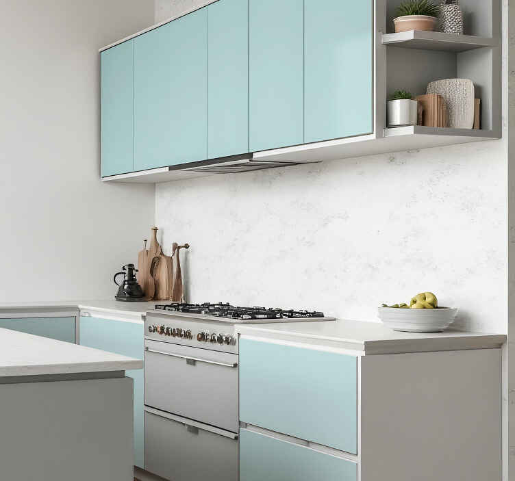 matte blue color design kitchen wall sticker - TenStickers