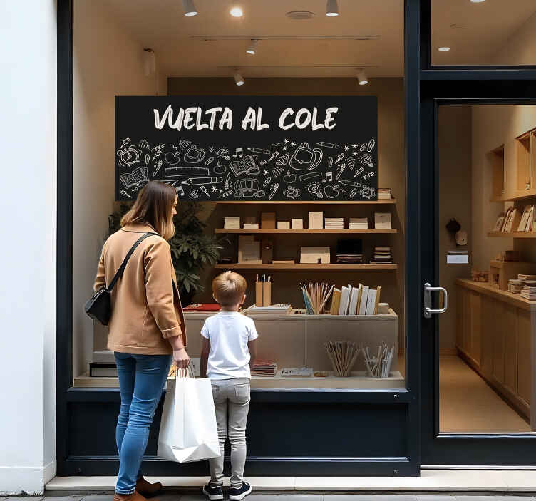 Vinilo regreso a la escuela estilo pizarra - TenVinilo