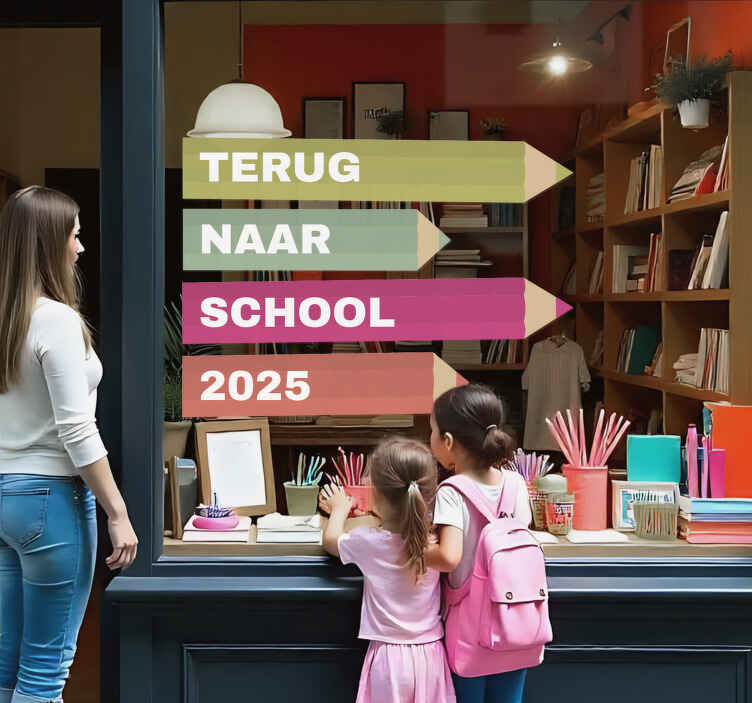 Potloden terug naar school feestdagen sticker - TenStickers