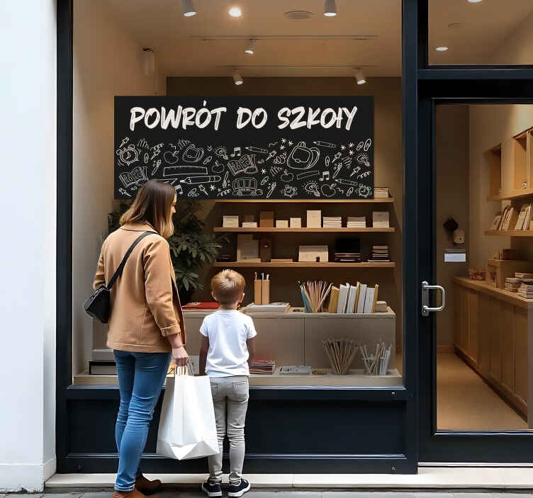 Naklejka na ścianę inne wydarzenia powrót do szkoły w stylu tabli - TenStickers