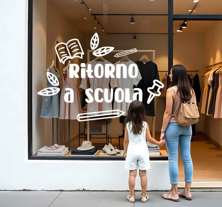 Adesivo ritorno a scuola monocolore - TenStickers
