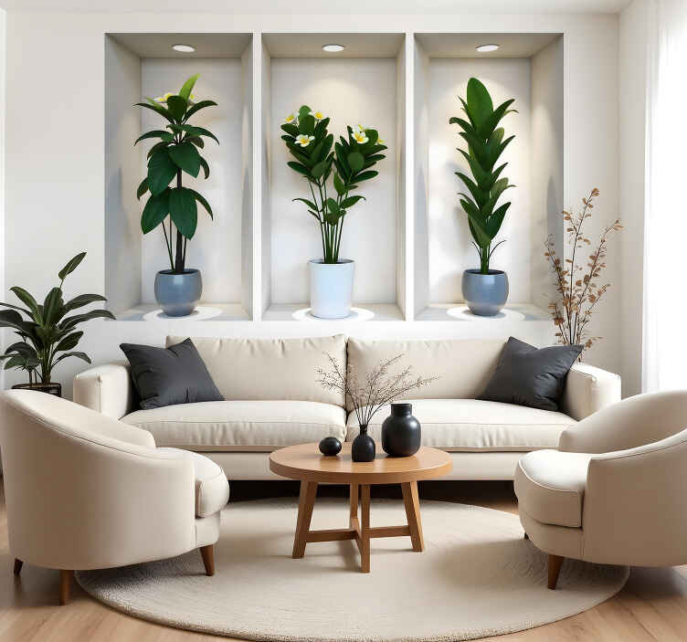 Plants in small spaces 3D wall sticker - TenStickers