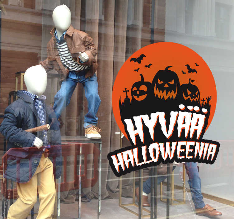 Hyvää Halloweenia Koristetarra - Tenstickers