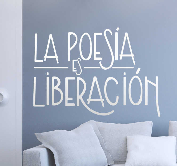 Vinilo decorativo graffiti poesía - TenVinilo