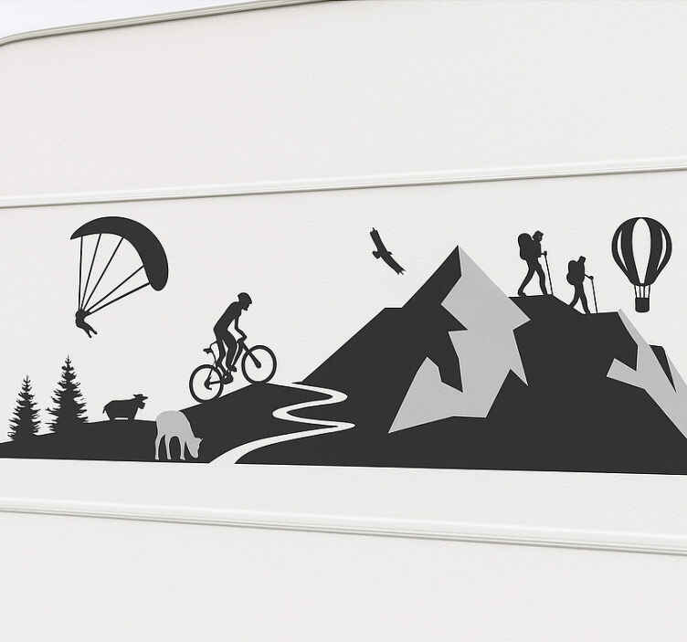 All moutain sports  camper decal - TenStickers