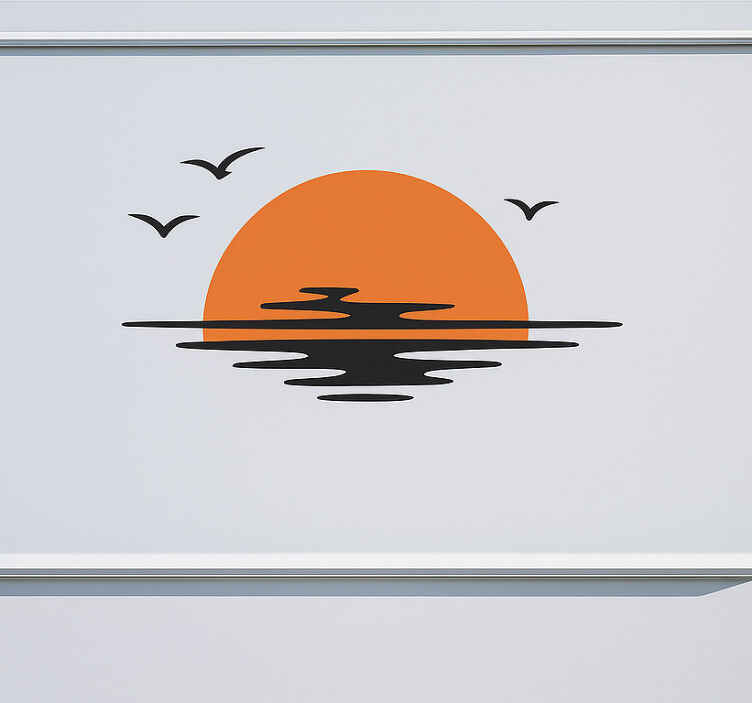 Aesthetic Sunset camper decal - TenStickers
