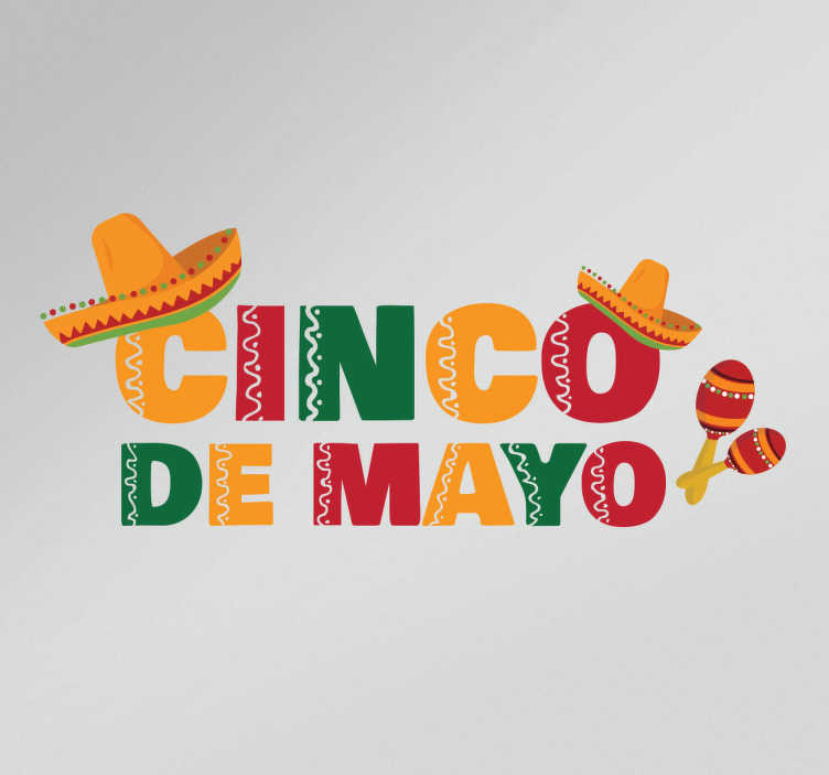 Vinilo decorativo cinco de mayo - TenVinilo