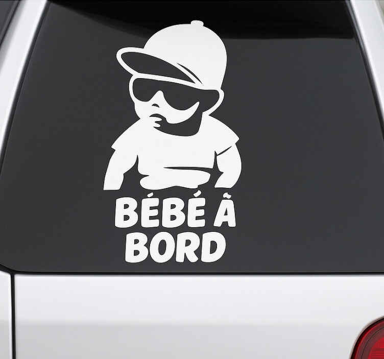 Autocollant bebe a bord conception de bébé cool - TenStickers