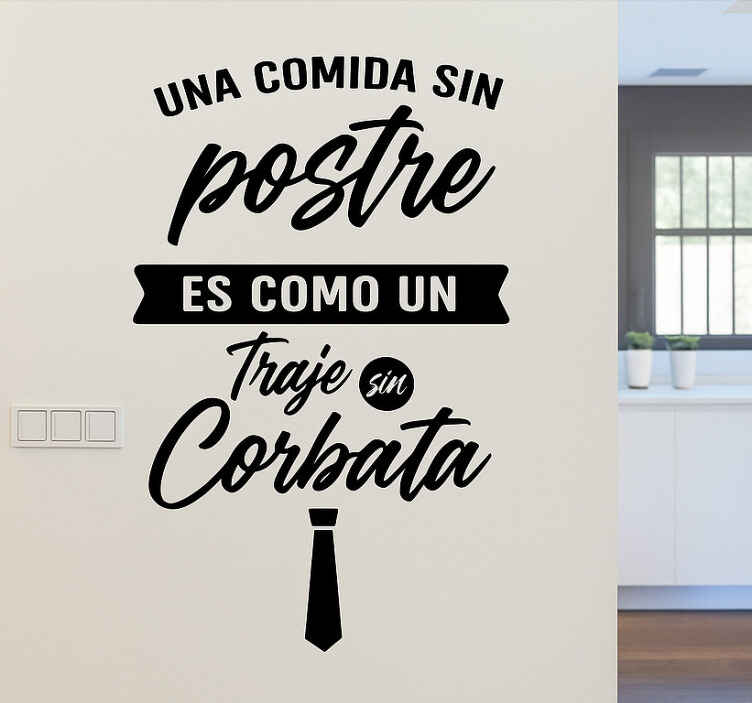 Vinilo para cocina comida sin postre - TenVinilo
