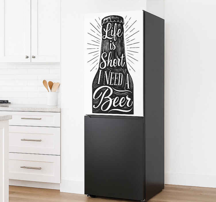 Sticker frigo décor de feuillage naturel - TenStickers