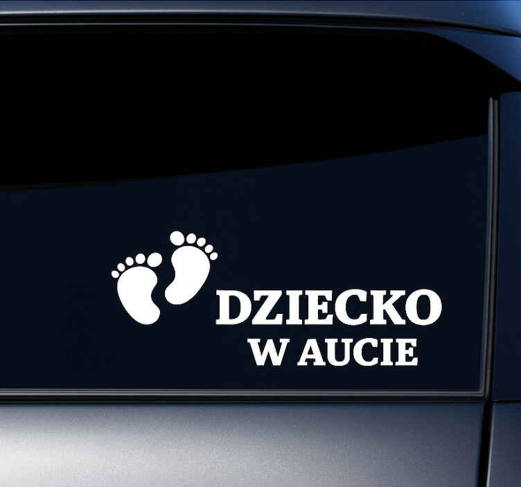 Naklejka na samochód dziecko w aucie - TenStickers