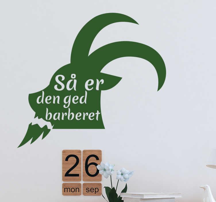 Silhuet ged barberet klistermærke - TenStickers
