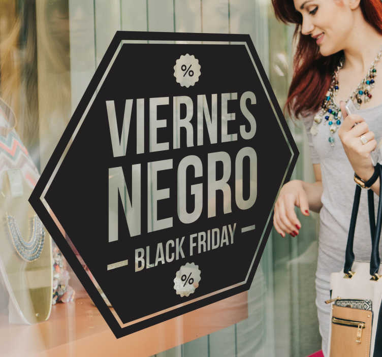 Pegatina promo tienda viernes negro - vinilos para pared