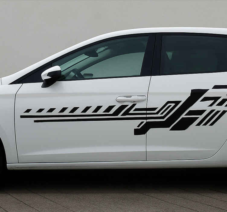 Adesivo per auto strisce nere tribali - TenStickers
