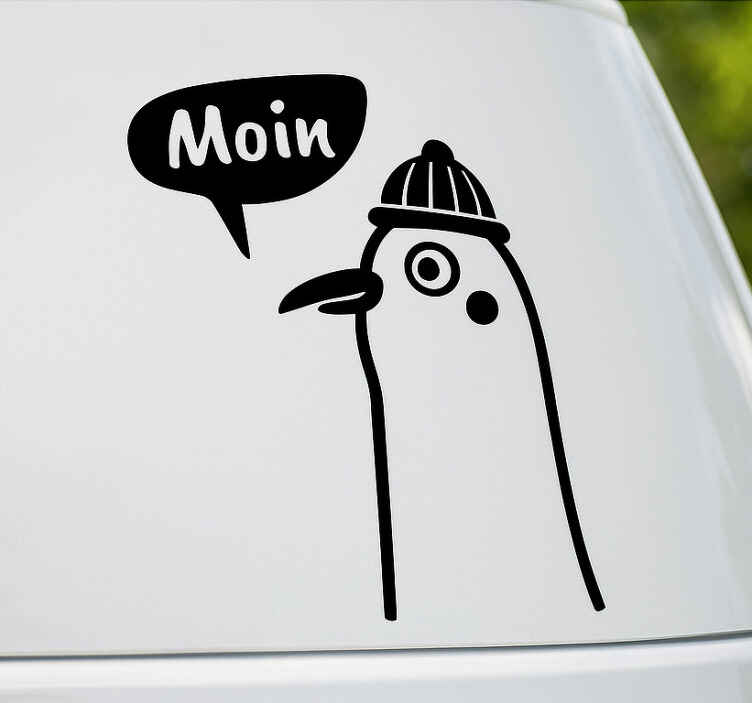 Autoaufkleber schwarzes huhn, moin - TenStickers