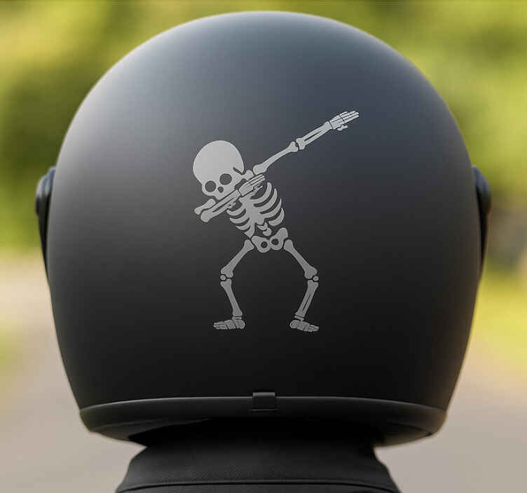 Adesivo moto disegno del dab scheletrico - TenStickers