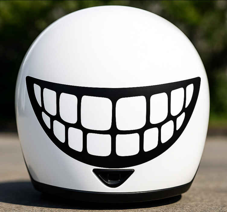 Sticker moto design de dents amusant - TenStickers