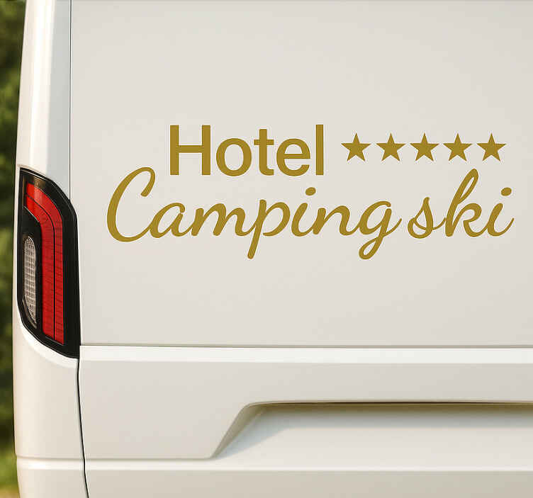 Sticker camping car hôtel cinq étoiles en plein air - TenStickers