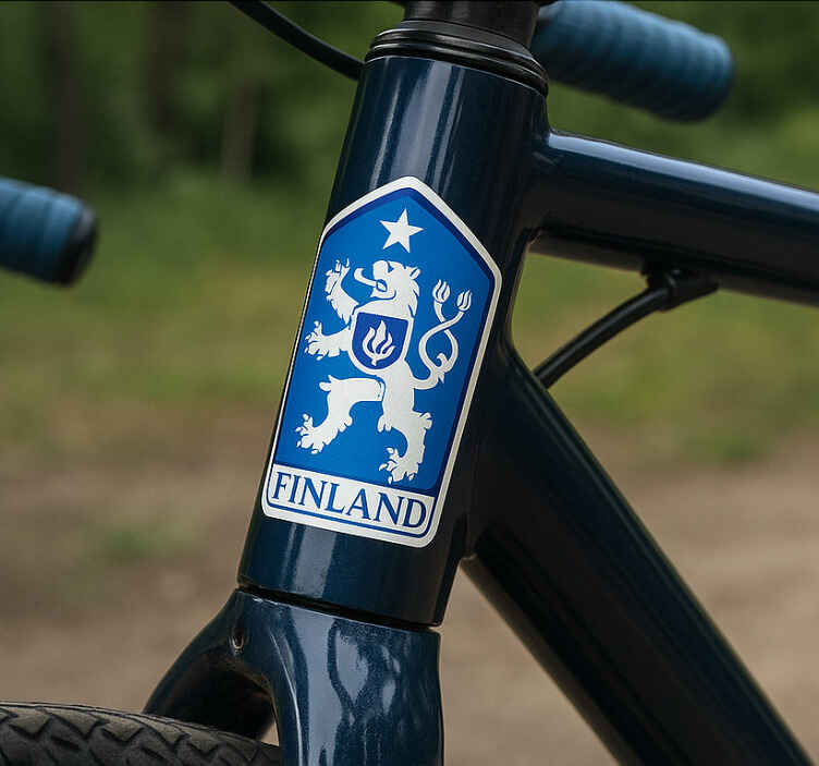 Suomi-kilven suunnittelu pyörätarra - Tenstickers