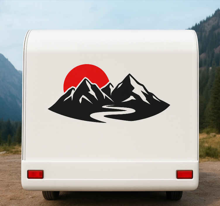 Dynamic tribal chevron pattern caravan decal - TenStickers