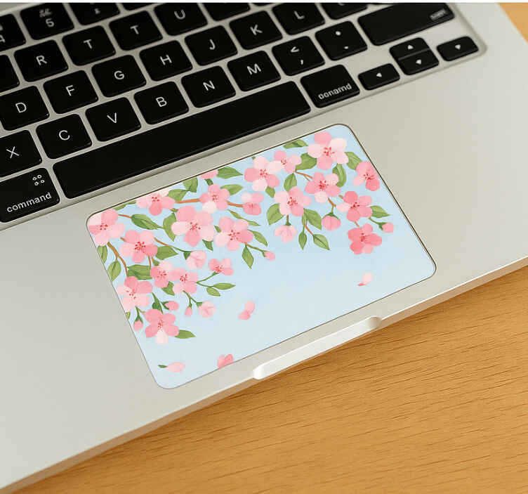 çiçekli parmak izi kapağı Dokunmatik yüzey etiketi - TenStickers