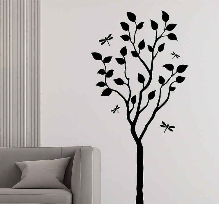 Small Tree design living room wall sticker - TenStickers