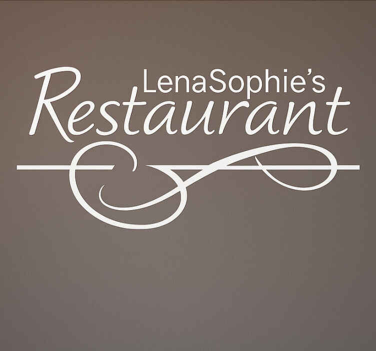 Wandtattoo Chefkoch benutzerdefinierter restaurantname - TenStickers