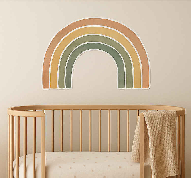 Autocolante de parede boho tęcza i kropki - TenStickers