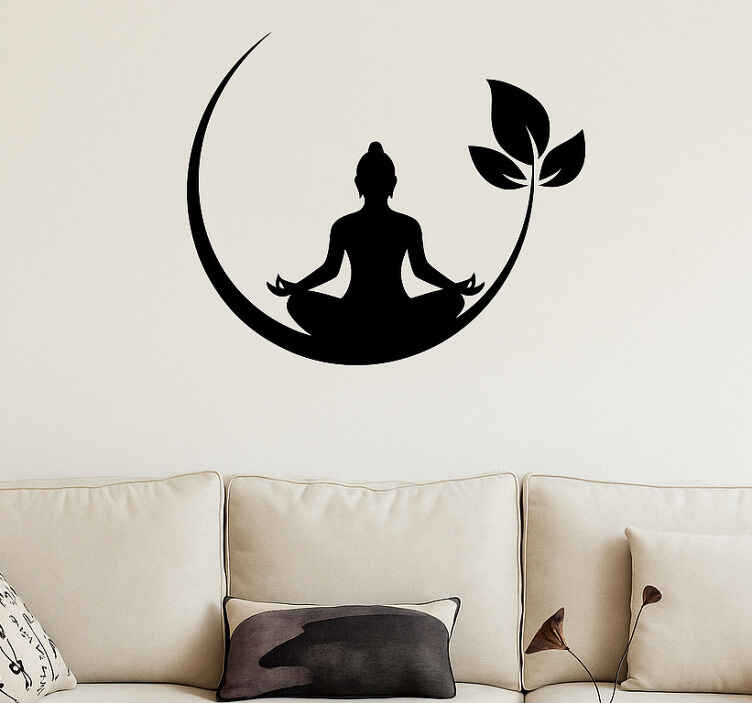 Buddist Zen minimalistic design wall decal for living room - TenStickers
