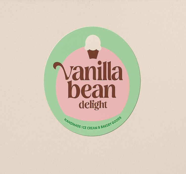 Vanilla bean delight restaurant sticker - TenStickers
