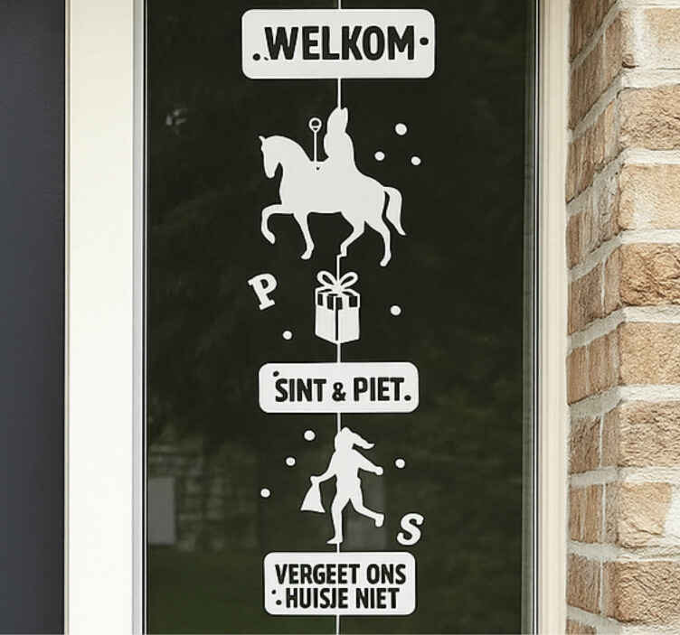 Slinger 'vergeet ons niet¨ raamsticker - TenStickers