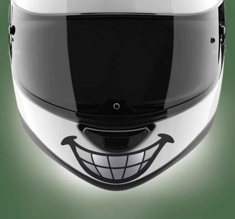Funny teeth design motorcycle sticker - TenStickers
