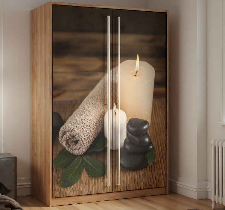 Serene bathroom scene furniture sticker - TenStickers