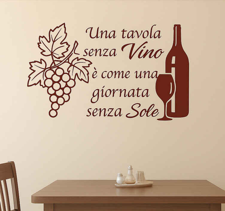 Adesivo chef un giorno senza vino - TenStickers