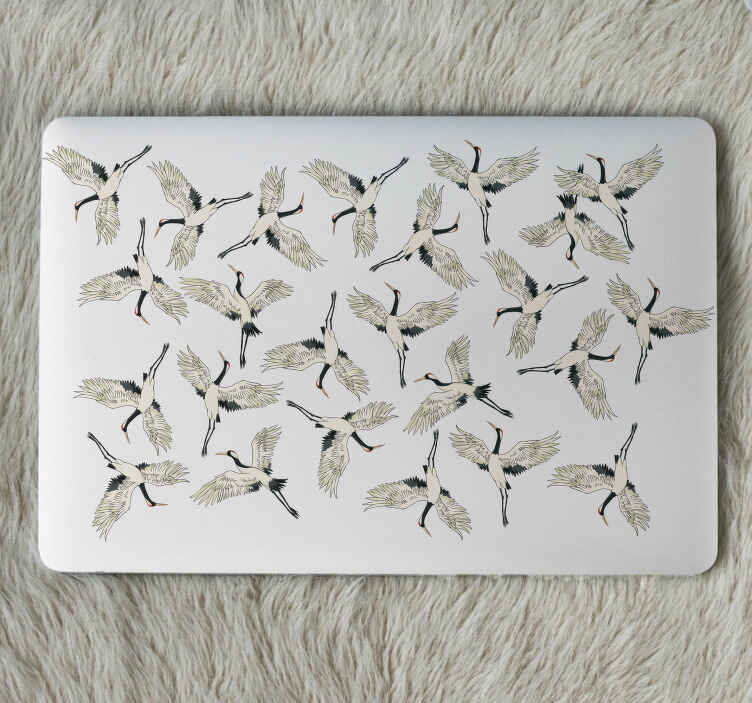 Sticker ordinateur portable grues volantes - TenStickers