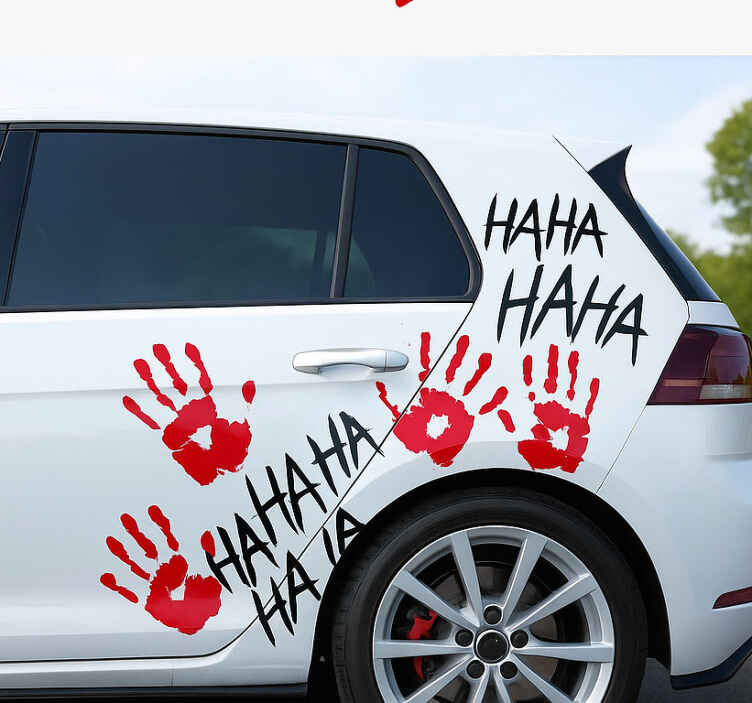 Adesivo per auto grafica laterale in stile joker - TenStickers