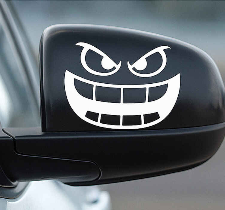 Hayvan çıkartması arka görüş için canavar yüzü - TenStickers