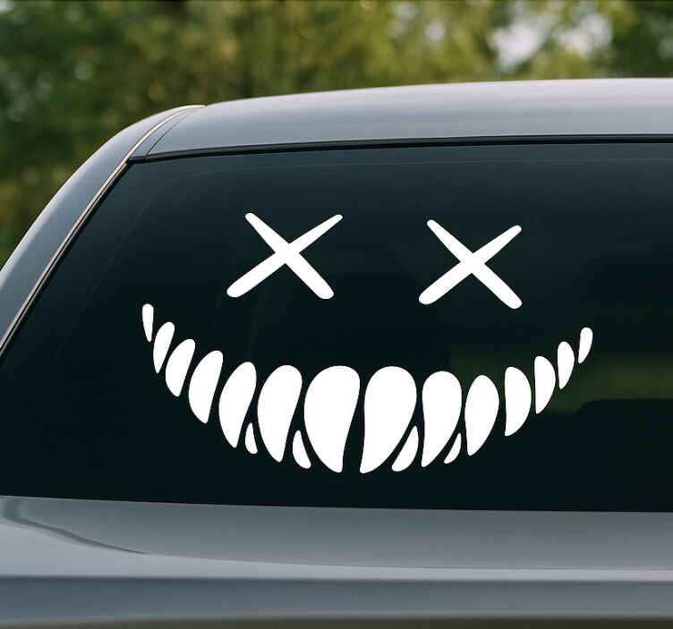 Hayvan çıkartması xx göz gülümsemesi - TenStickers