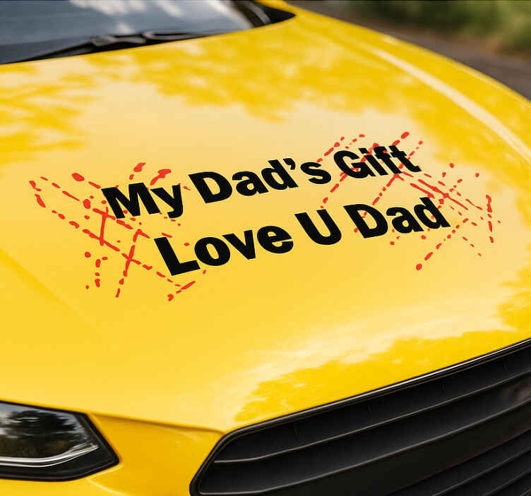 Adesivo per auto ti voglio bene papà - TenStickers