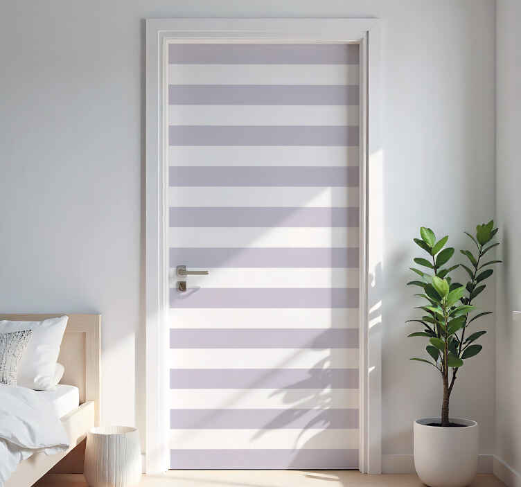 Striped  design door sticker - TenStickers