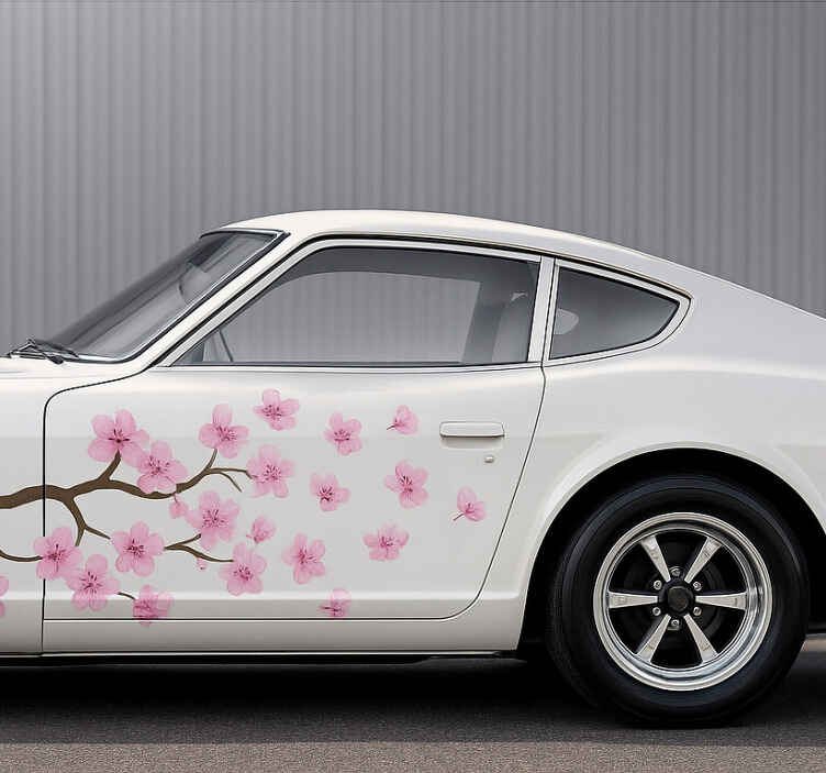 Hayvan Çıkartması pembe kiraz Çiçeği Çıkartması - TenStickers