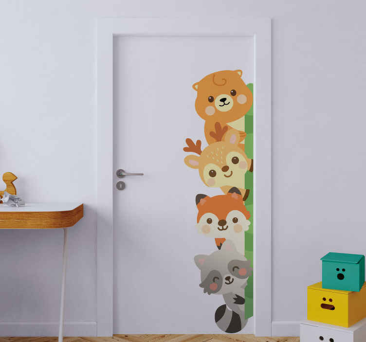 Deursticker dieren voor de kinderkamer - TenStickers