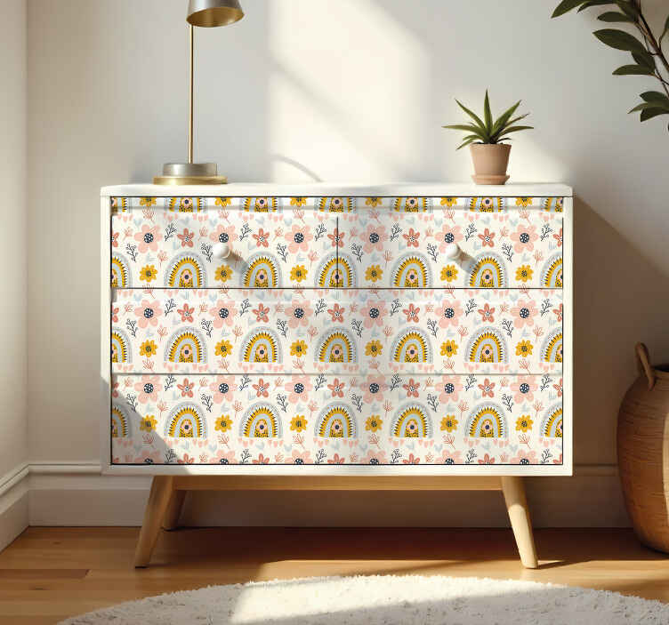 Hayvan çıkartması boho bulutlar ve gökkuşakları - TenStickers